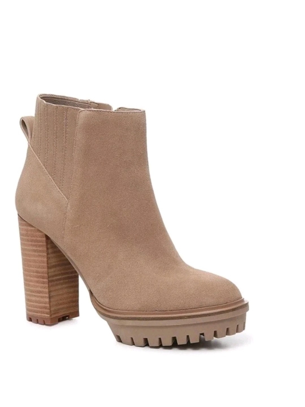Vince Camuto Ernessa Truffle Taupe Suede Ankle Boots 8